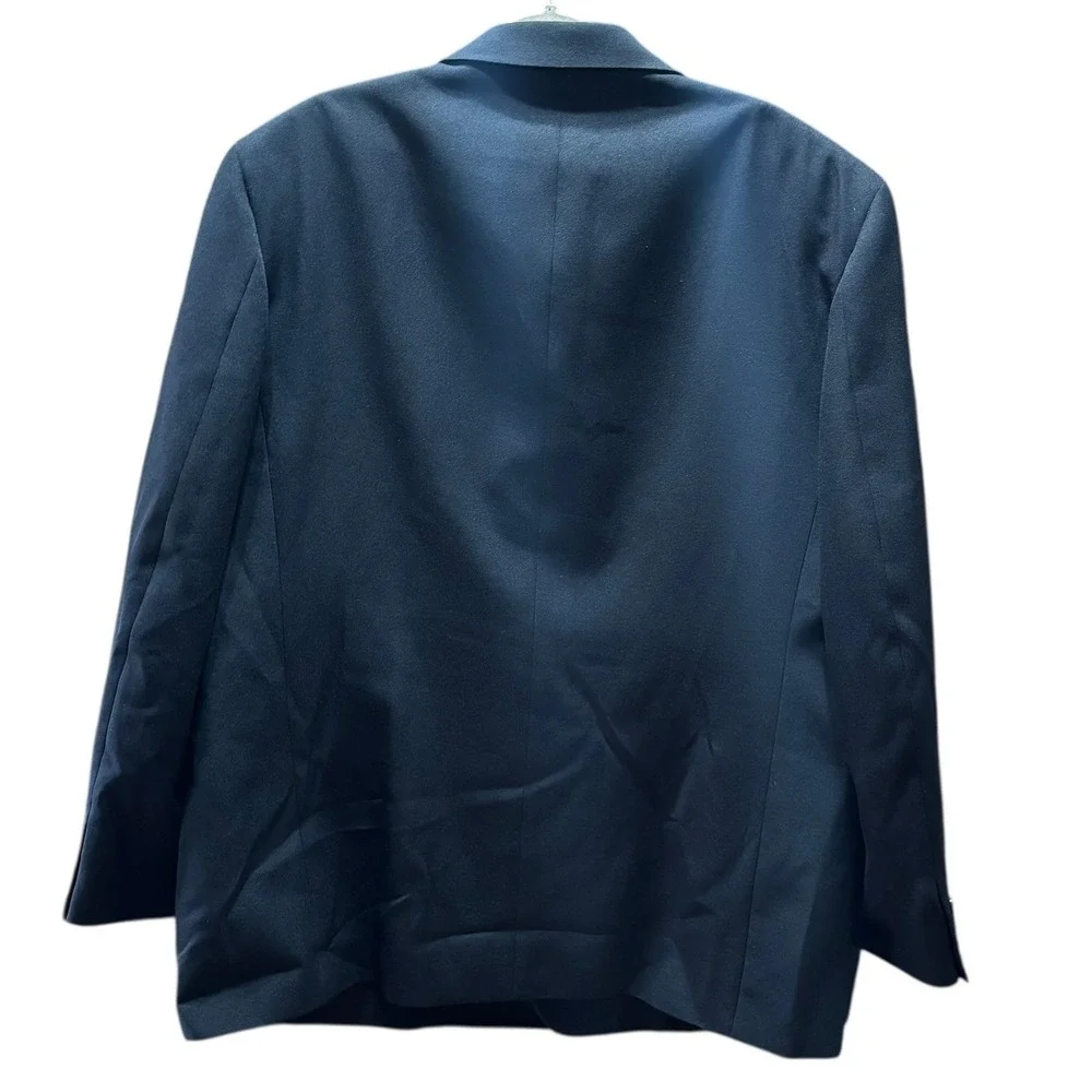 Falcone Men's 46 REG Black Polyester‎ Blazer Jacket Formal Suit Coat